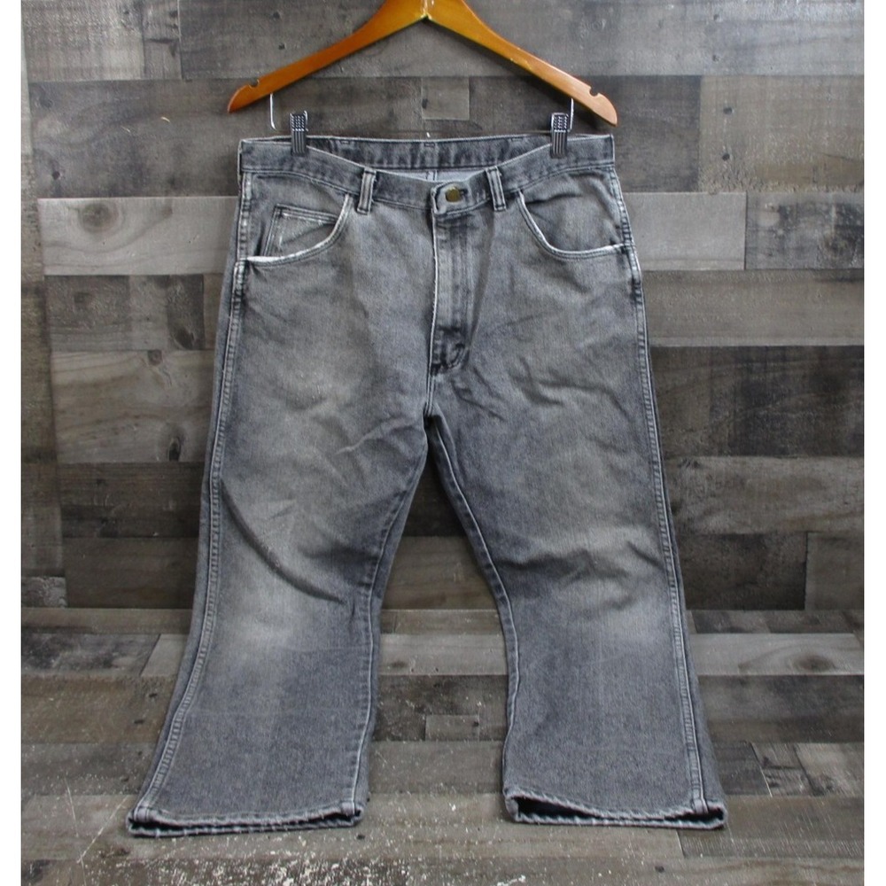 Vintage Wrangler Jeans Mens 36x30 Gray American Hero Denim Straight Leg 90s USA
